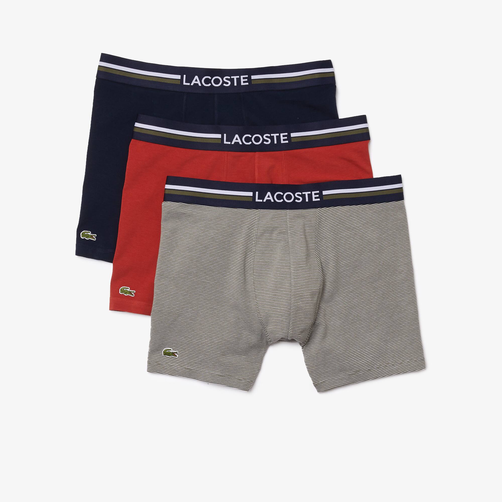 トランクス Lacoste Men's Boxer Brief 3-Pack 5H3389-031 Men's 3-Pack Stretch Trunks - Underwear - New In 2025 | Lacoste