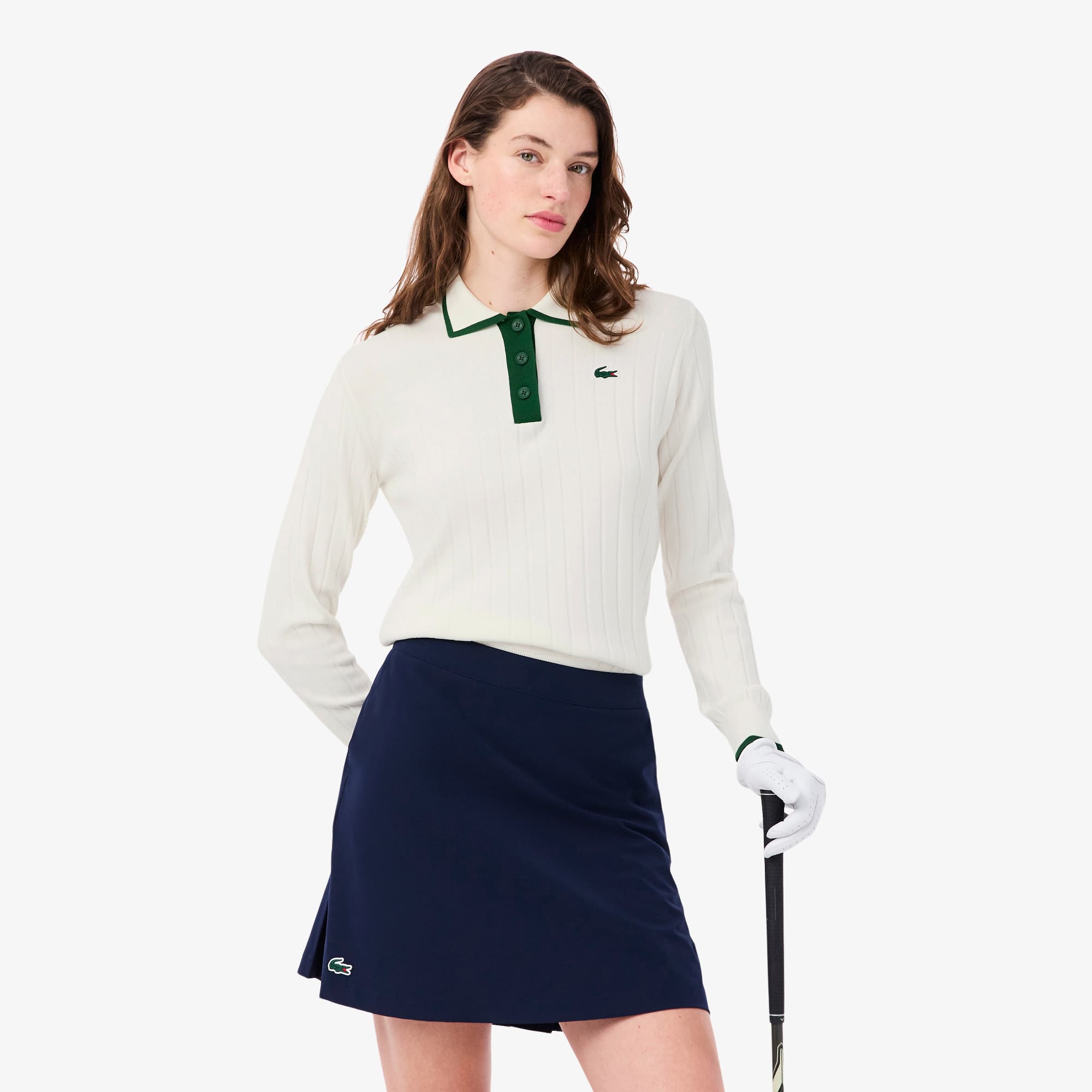 Women's Polo Collar Stretch Golf Sweater - Sweaters & Sweatshirts