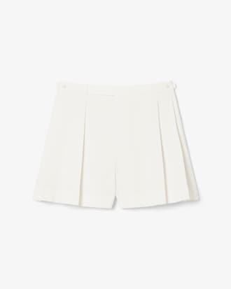 Men's Runway Pleated Wool Shorts