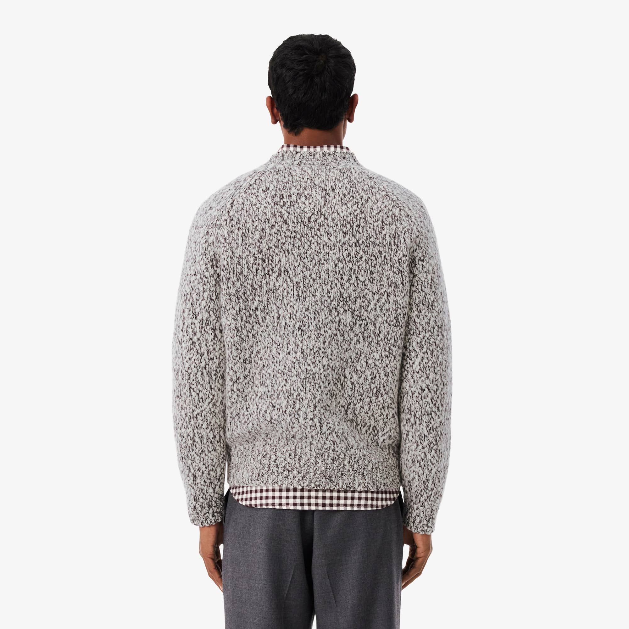 Mercerized Knit Wool Cardigan