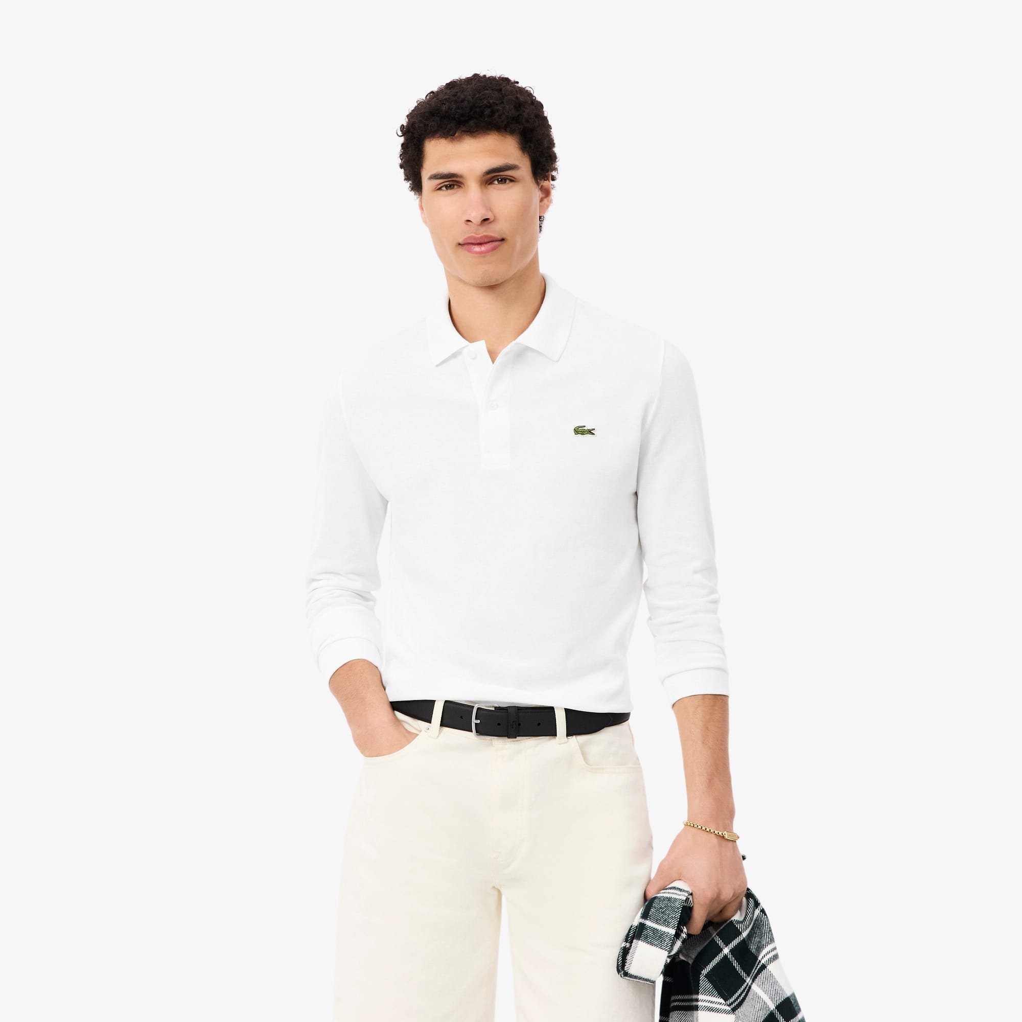 Men's Slim Fit L.12.12 Long Sleeve Polo