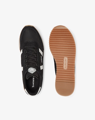 Men&rsquo;s Partner Retro Textile and Suede Trainers