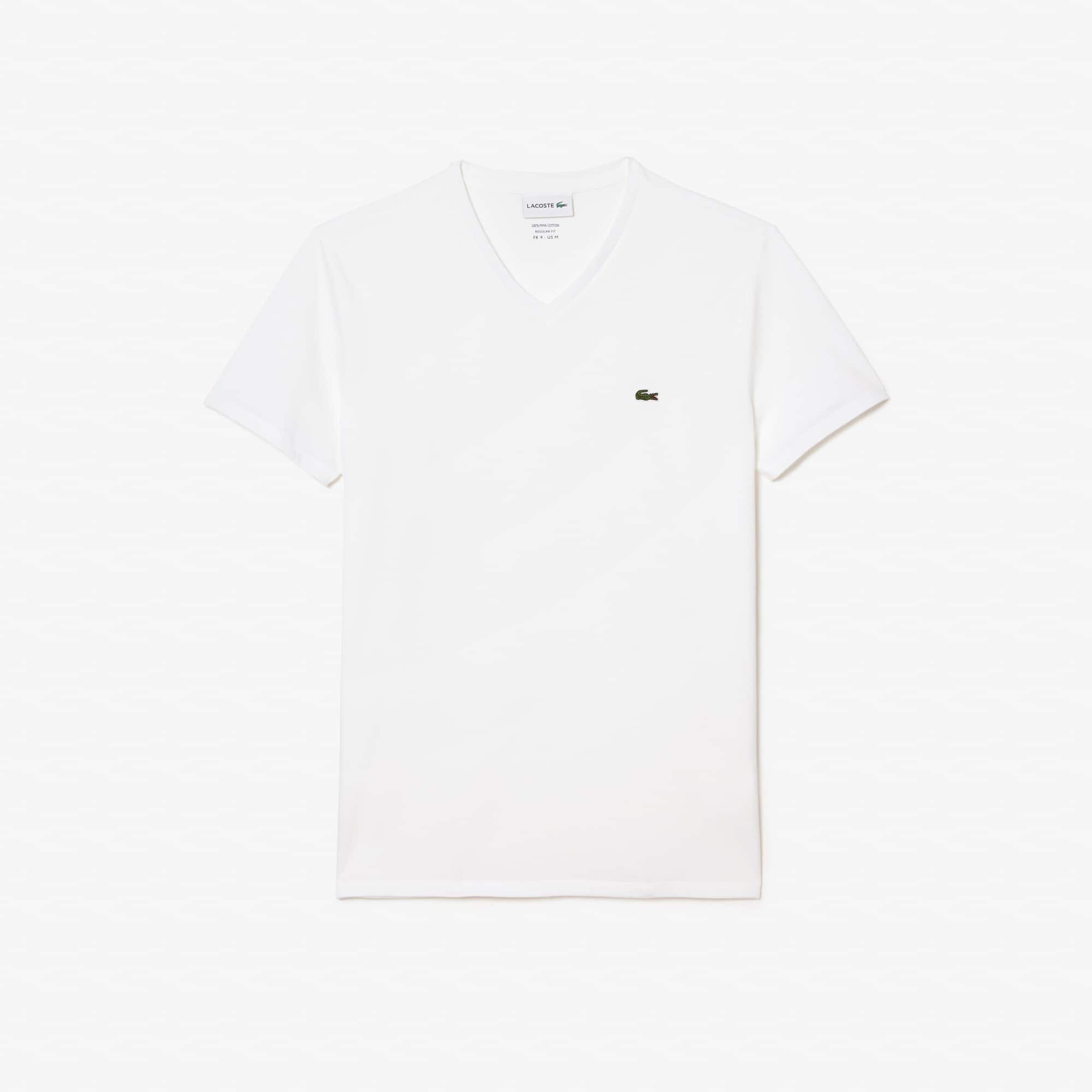 Men's Lightweight Pima Cotton V-Neck T-Shirt - T-shirts - New In