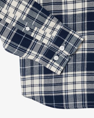 Camisa de Franela de Corte Regular con Cuadros Escoceses