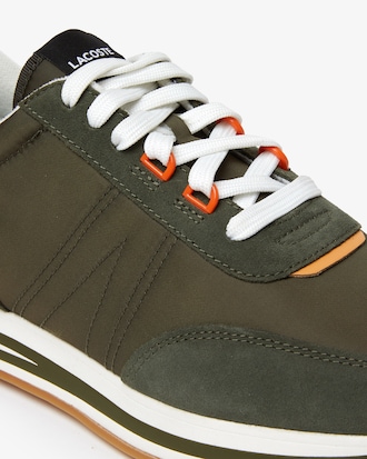 Men's L-Spin Leather Color Contrast Sneakers