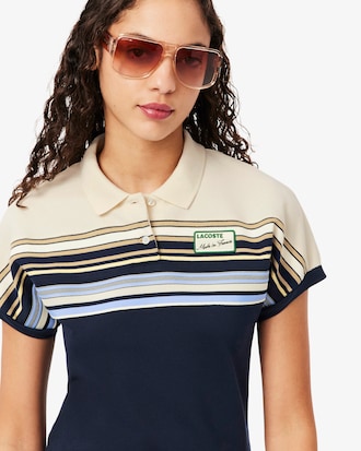 Women's Made In France Slim Fit Striped Polo