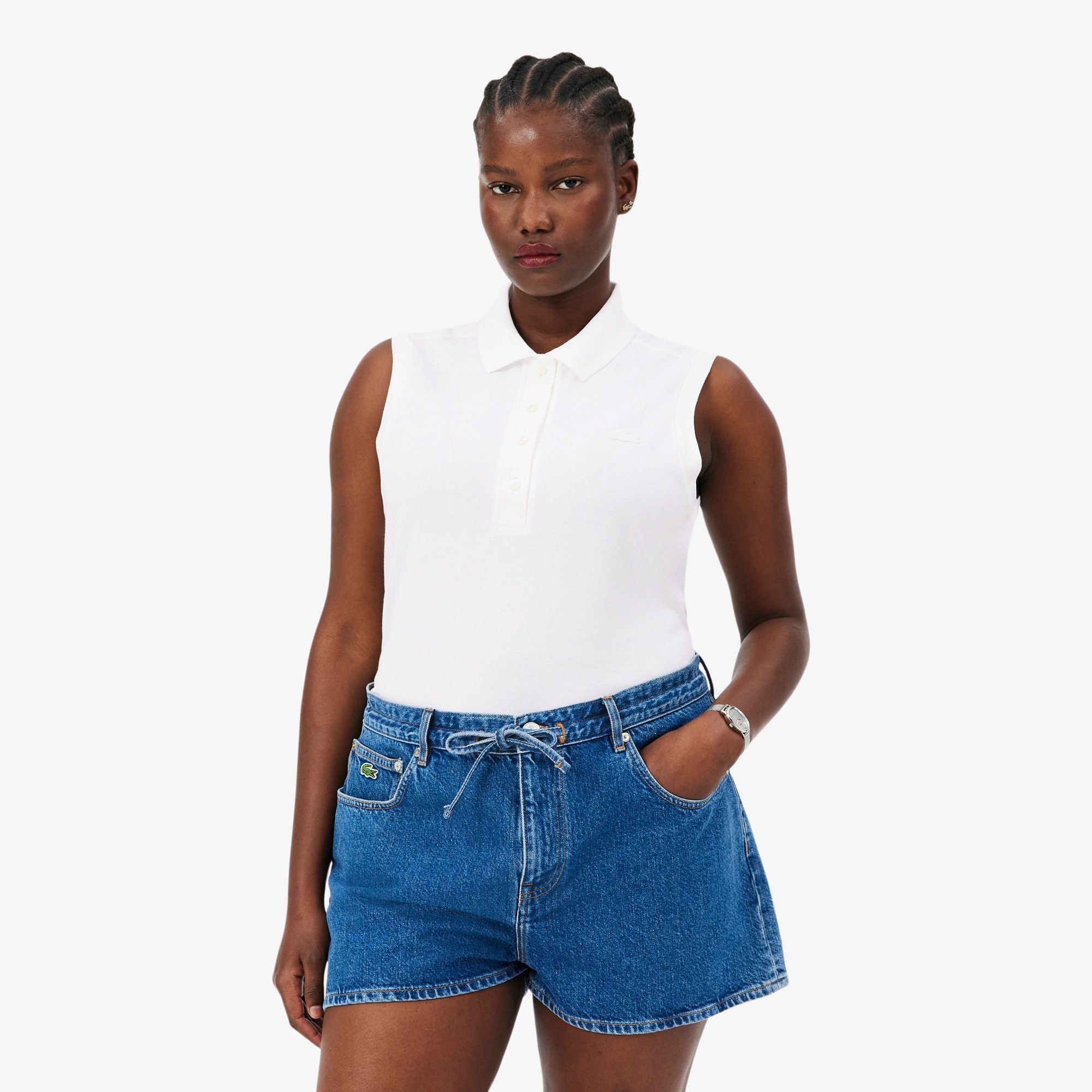Women's Slim Fit L.12.D Sleeveless Stretch Polo