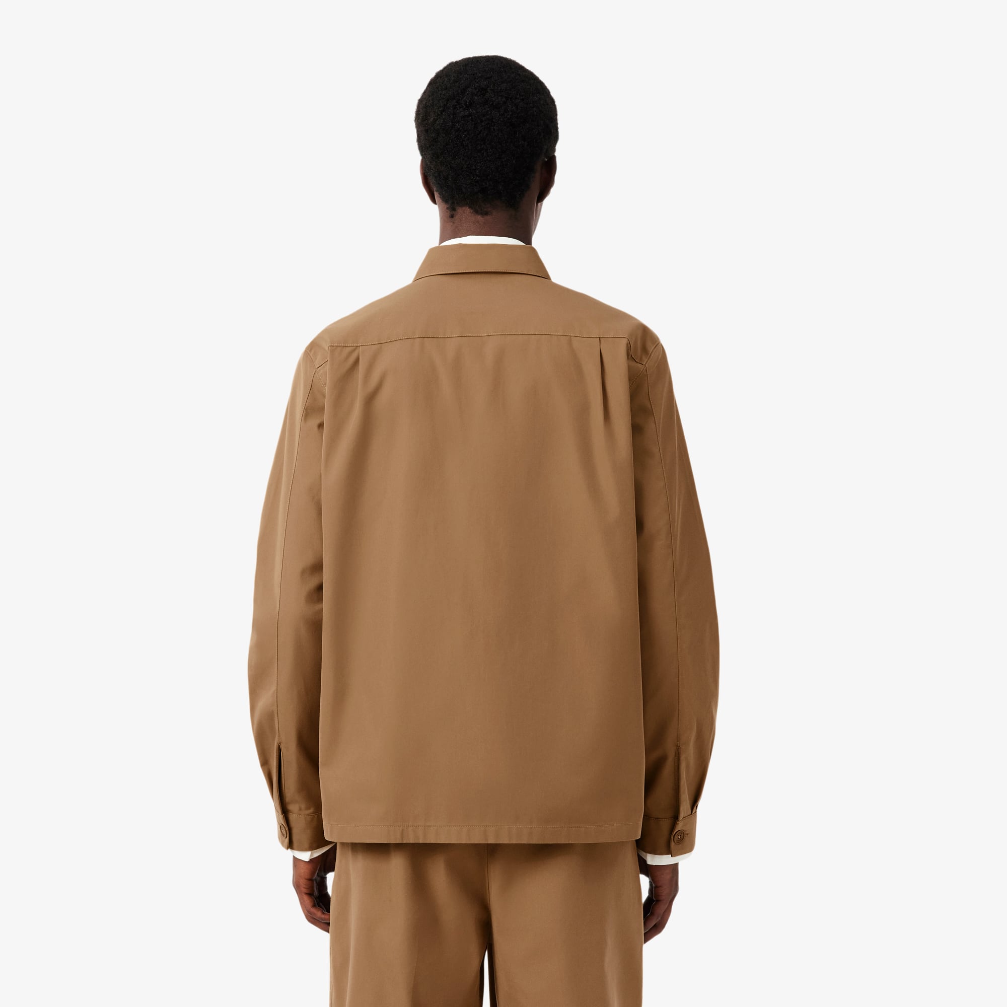Cotton Blend Twill Overshirt