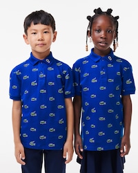 Kids' Signature Print Cotton Polo