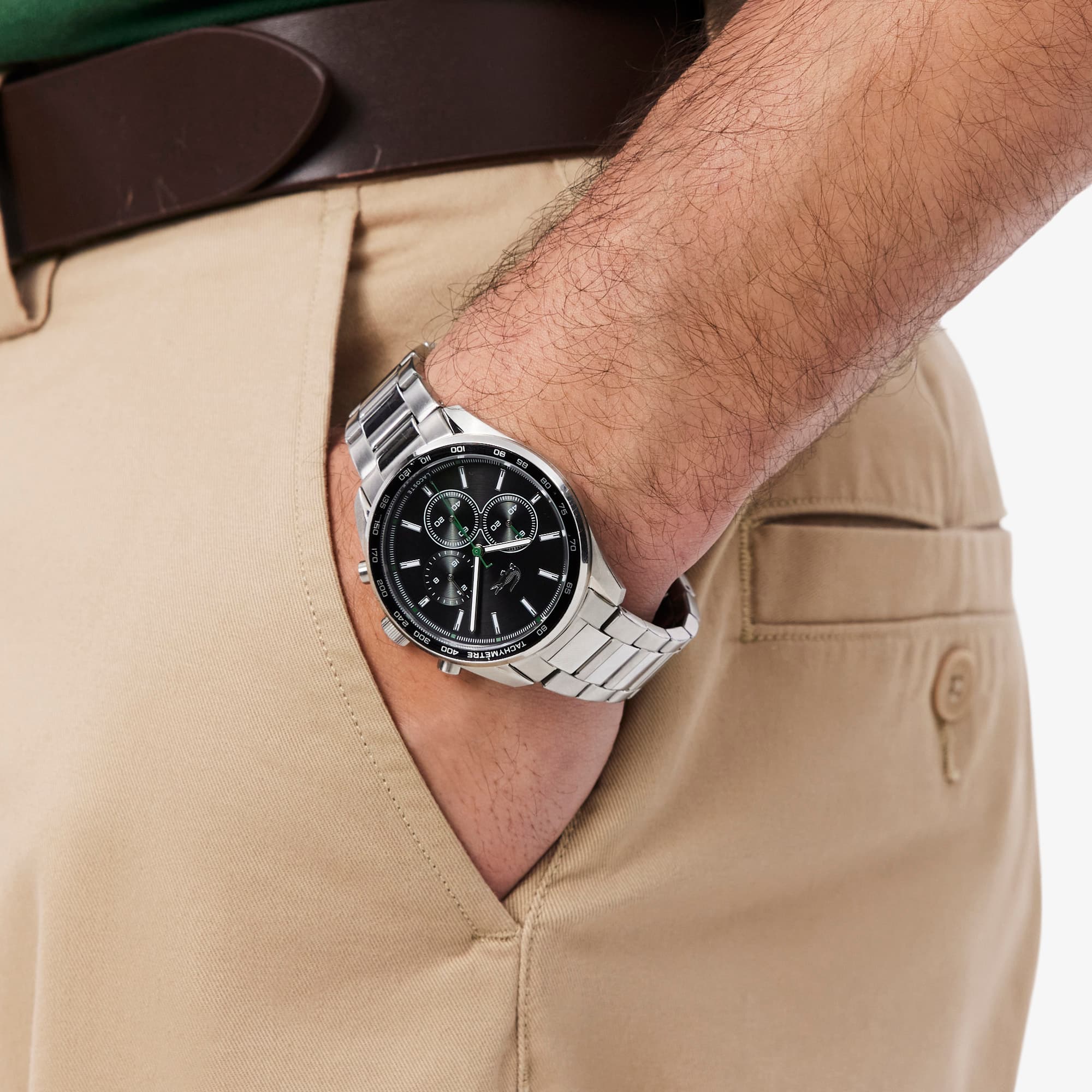 Boston Stainless Steel Chronograph Watch