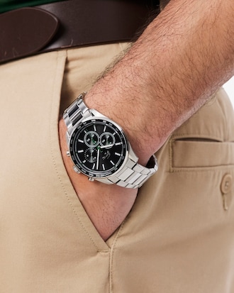 Reloj Cron&oacute;grafo Boston De Acero Inoxidable
