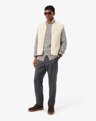 Mercerized Knit Wool Cardigan