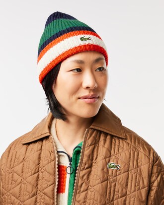 Women's Wool Striped Beanie