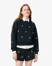 Sweatshirt Piqu&eacute; broderies oversize