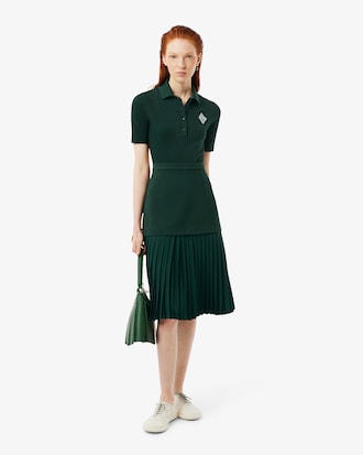 Women's Runway Pleated Satin Skirt