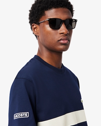 Playera de punto grueso con bandas de malla