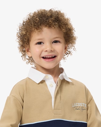 Long Sleeved Striped Rugby Polo Shirt