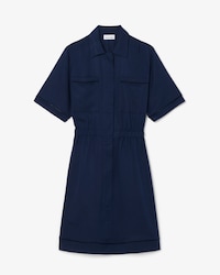 Robe chemise fluide lin m&eacute;lang&eacute;