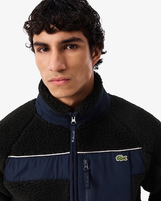 Men's Colorblock Sherpa Fleece Jacket
