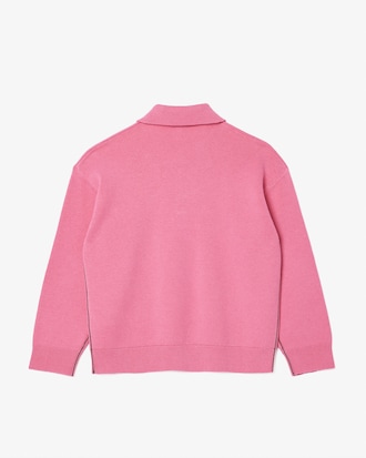 Kids' Cotton and Wool Blend Long Sleeve Polo