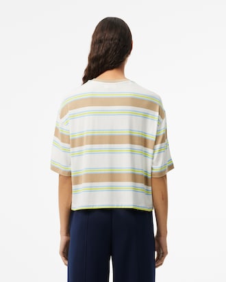 Women's Oversized Striped Cotton T-Shirt