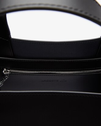 Embossed Badge Leather Tote