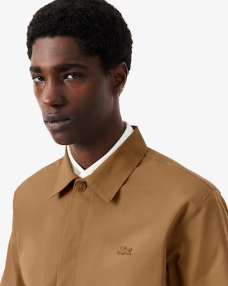 Cotton Blend Twill Overshirt