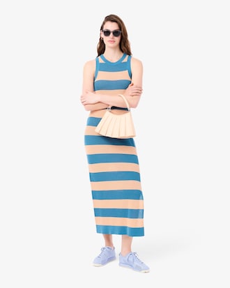 Vestido De Algod&oacute;n A Rayas