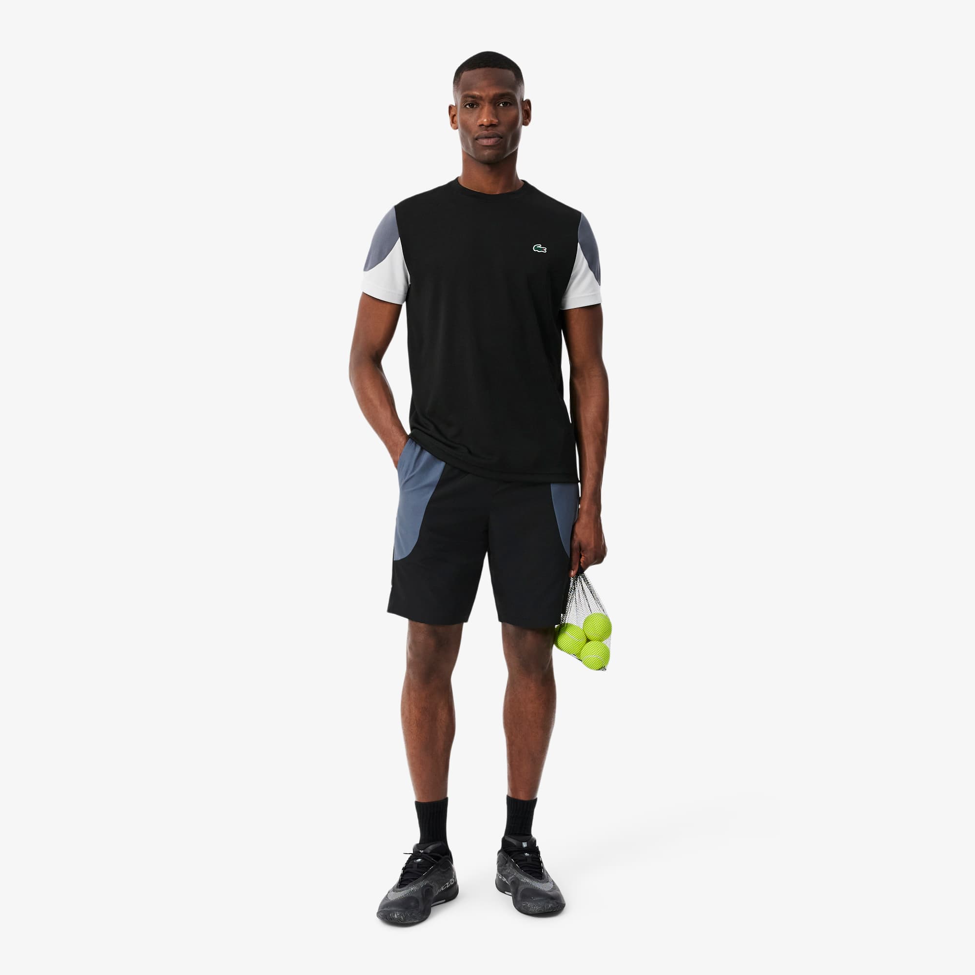 Water-Repellent Color-Block Sport Shorts