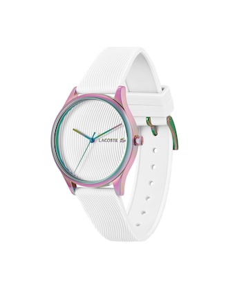 Women's Falda Iridescent White Silicone Watch