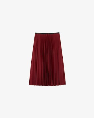 Women&rsquo;s Lettered Waist Mid-Length Pleated Skirt