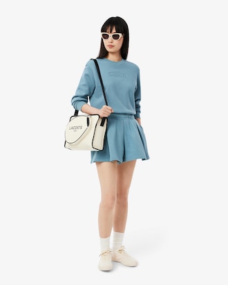 Shorts de tela plisados ​​para mujer