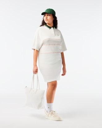 Robe polo femme Lacoste fabriqu&eacute;e en France en coton biologique