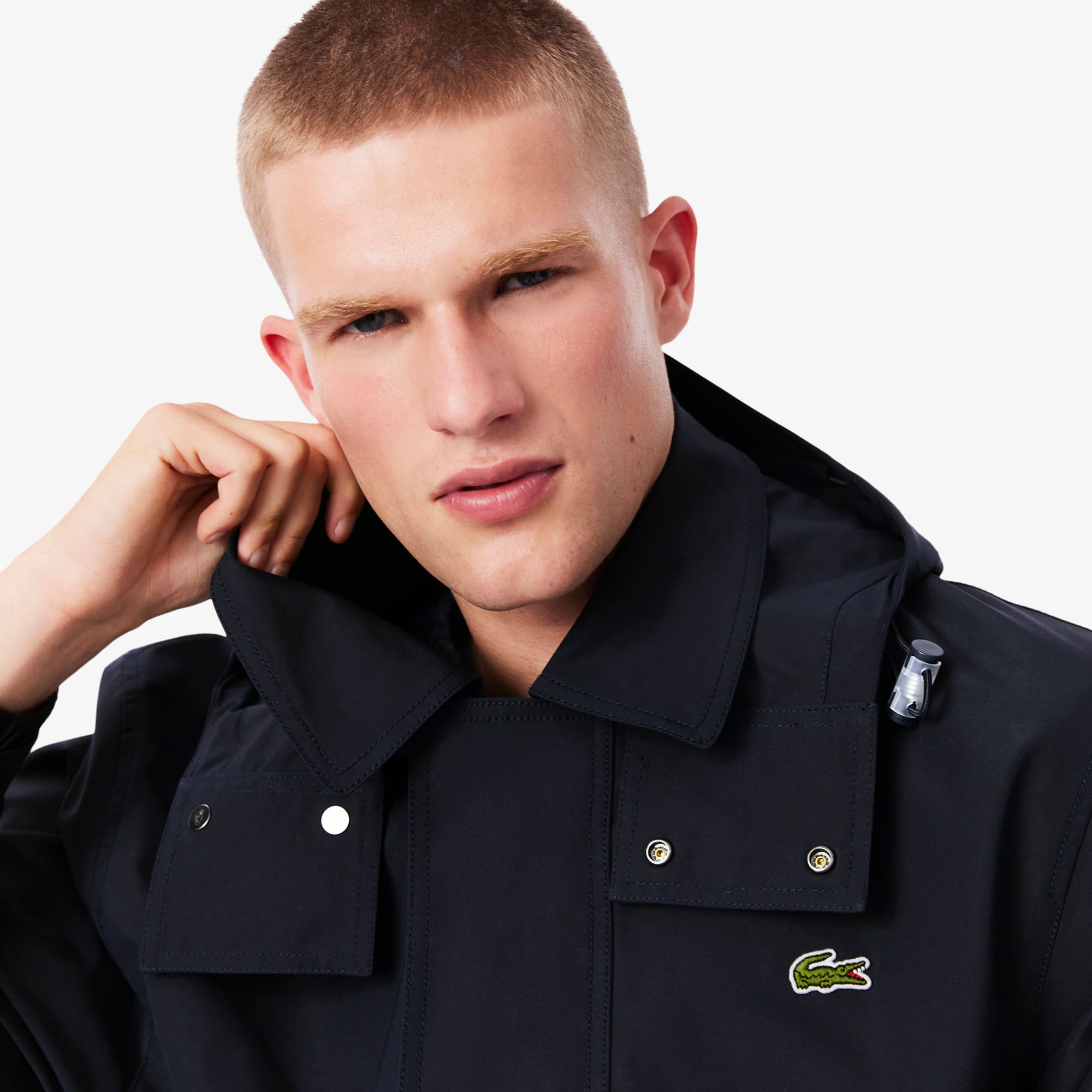 Men's Mid-Length Water-Repellent Hooded Parka - Jackets & Coats