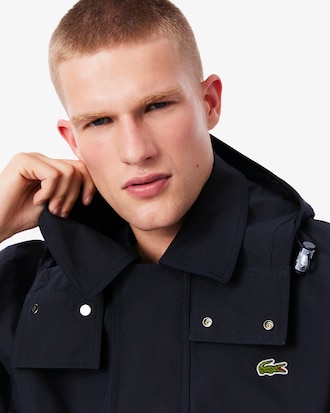 Men's Mid-Length Water-Repellent Hooded Parka
