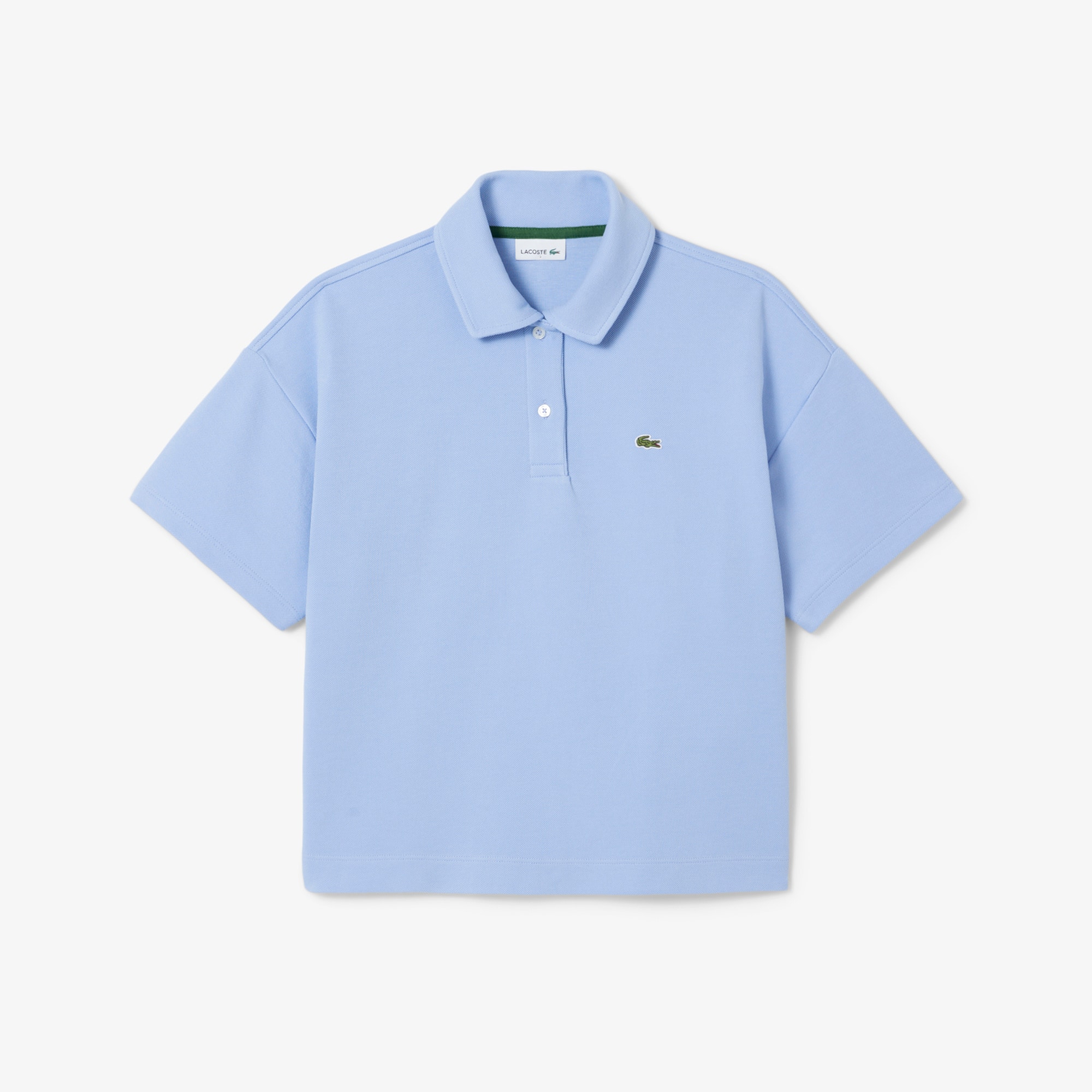 Lacoste Girls' Oversized Piqué Polo  - 12 Years In Blue