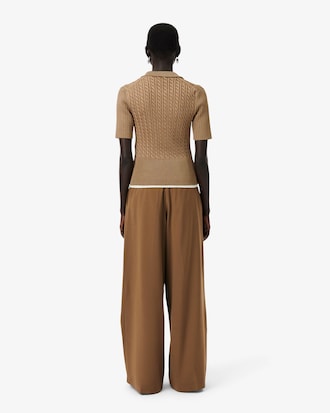Runway Wide Fit Wool Blend Pants