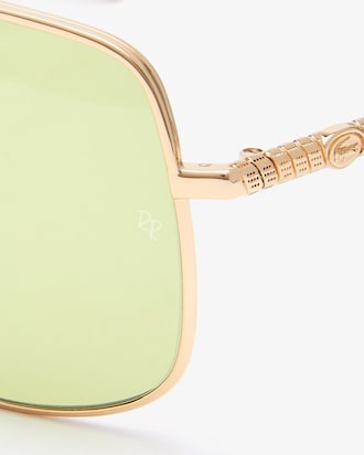 Lacoste x Ricky Regal Gold Metal Navigator Sunglasses