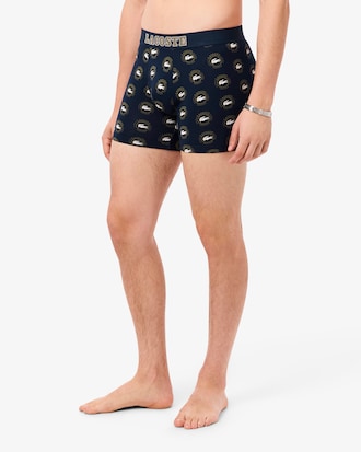 Men's Printed Stretch Cotton Boxer Briefs