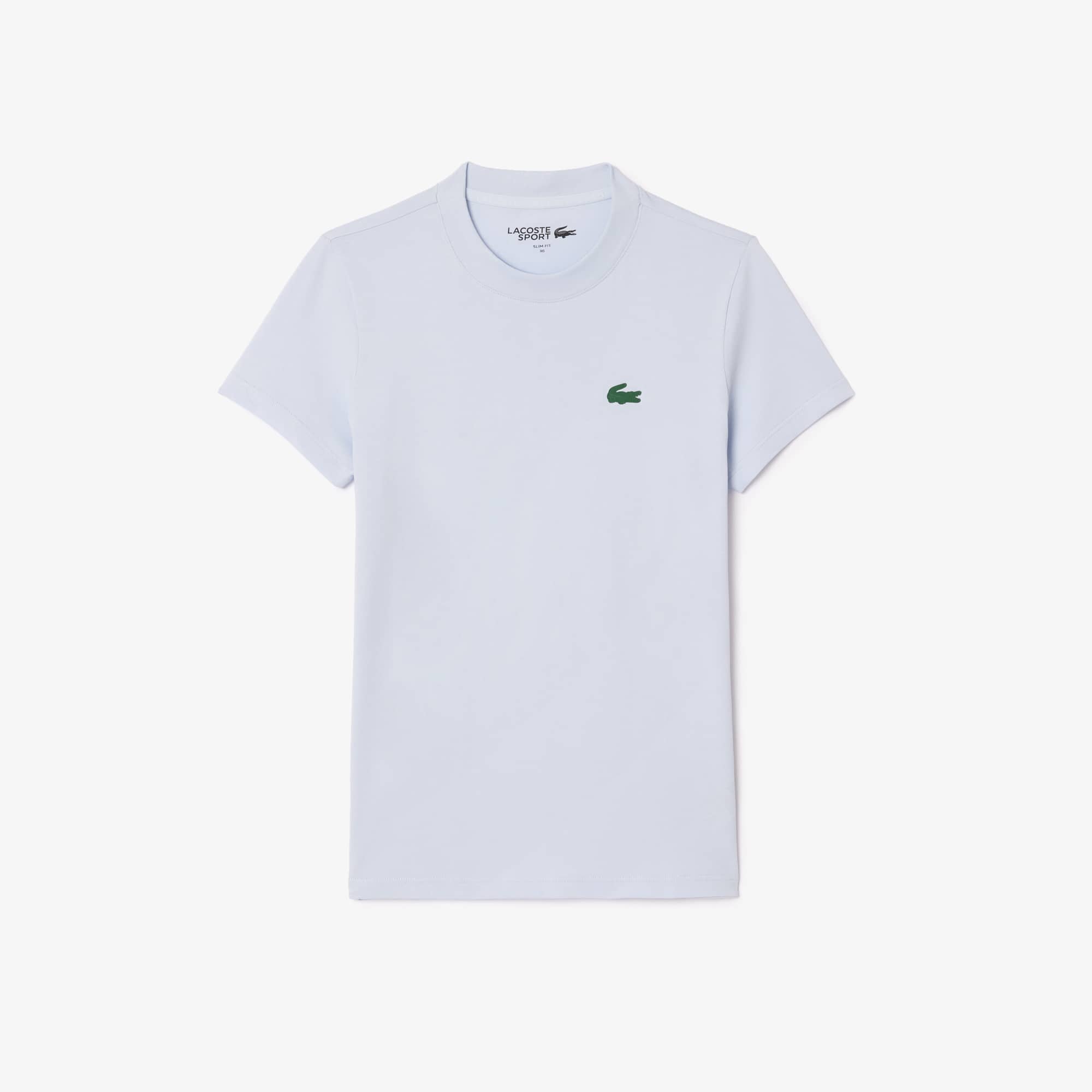 ★LACOSTE★ Women's Training Basic T-Shirt White TF9246-54G0 Women's Ultra Dry Technical Cotton T-Shirt - T-Shirts & Tops