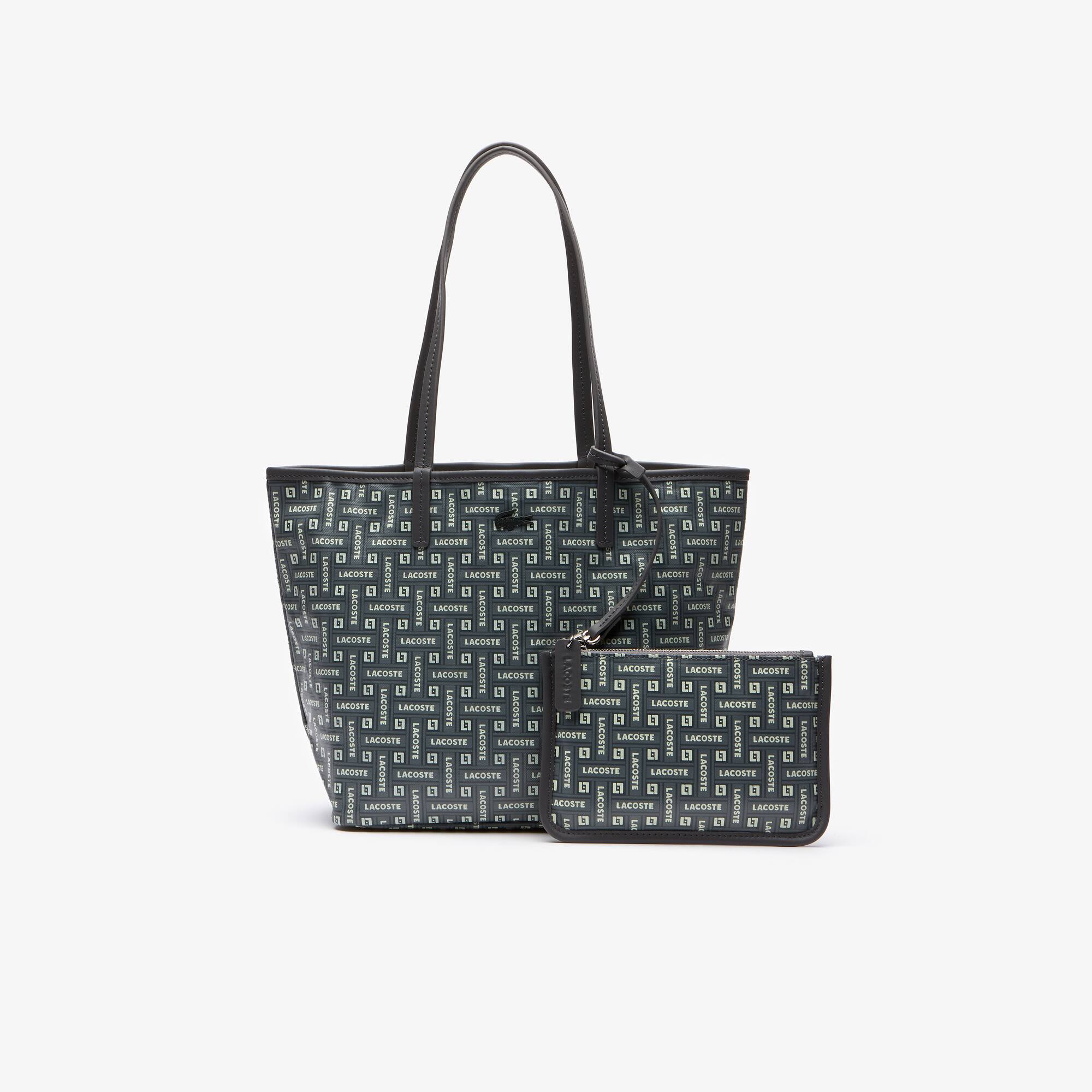 Women S Monogram Small Coated Cotton Canvas Tote Bag