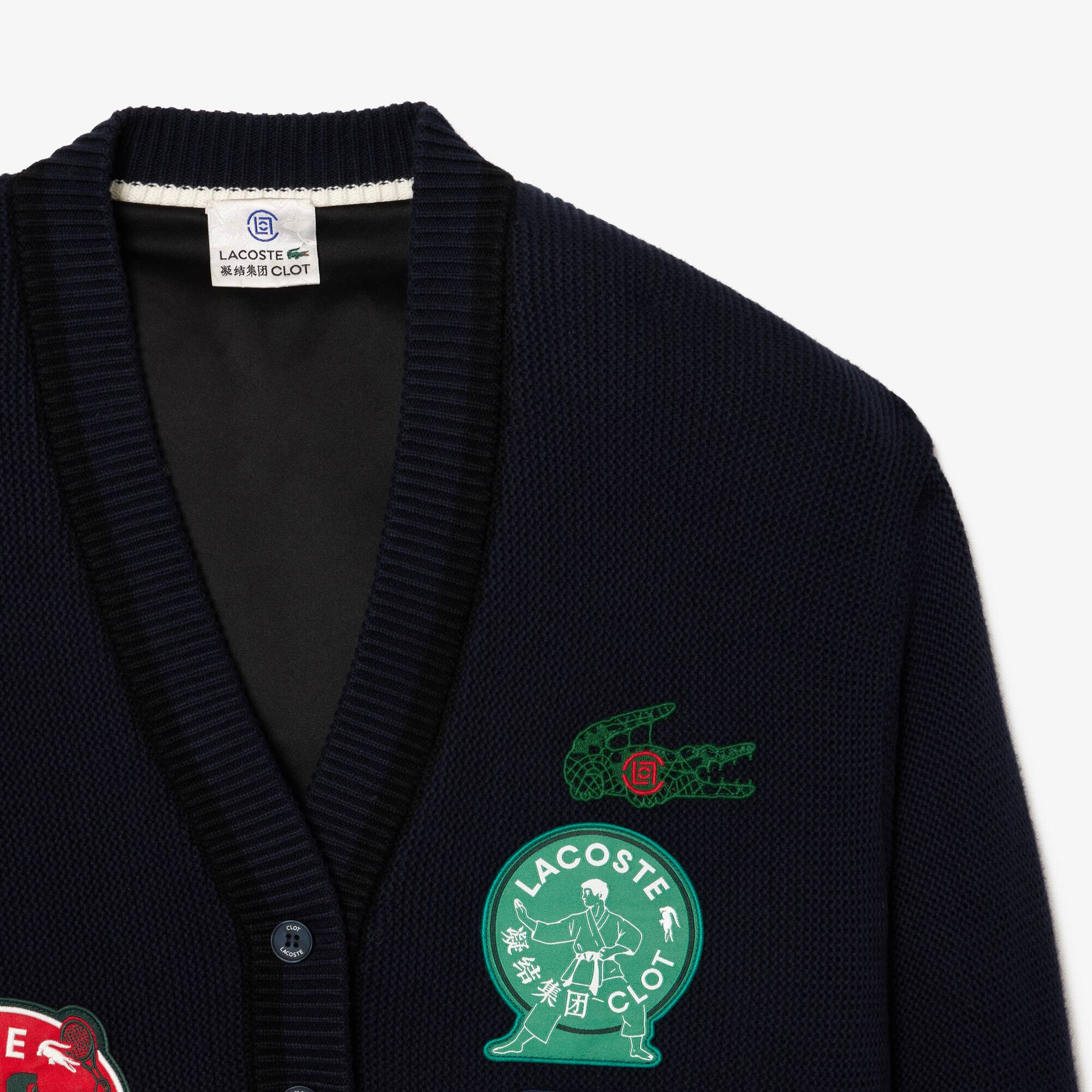 Unisex Lacoste x CLOT Cotton Cashmere Reversible Cardigan