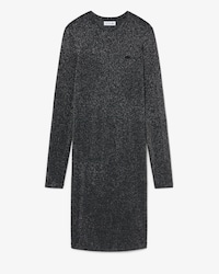Robe manches longues m&eacute;tallis&eacute;e slim fit