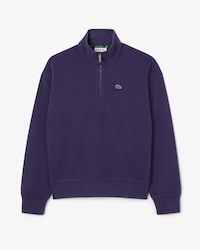 Sudadera De Piqu&eacute; Con Cuello Alto Y Cierre