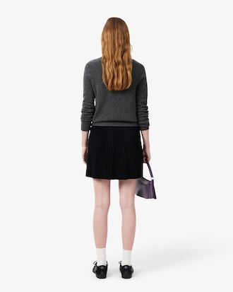 Short Pleated Mesh Skirt