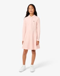 Long-Sleeved Stretch Piqu&eacute; Dress