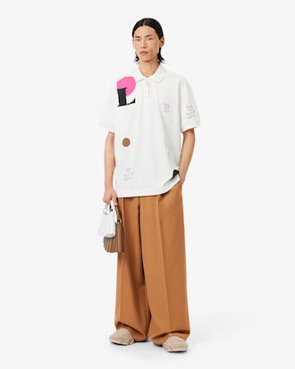 Runway Loose Fit Graphic Piqu&eacute; Polo Shirt