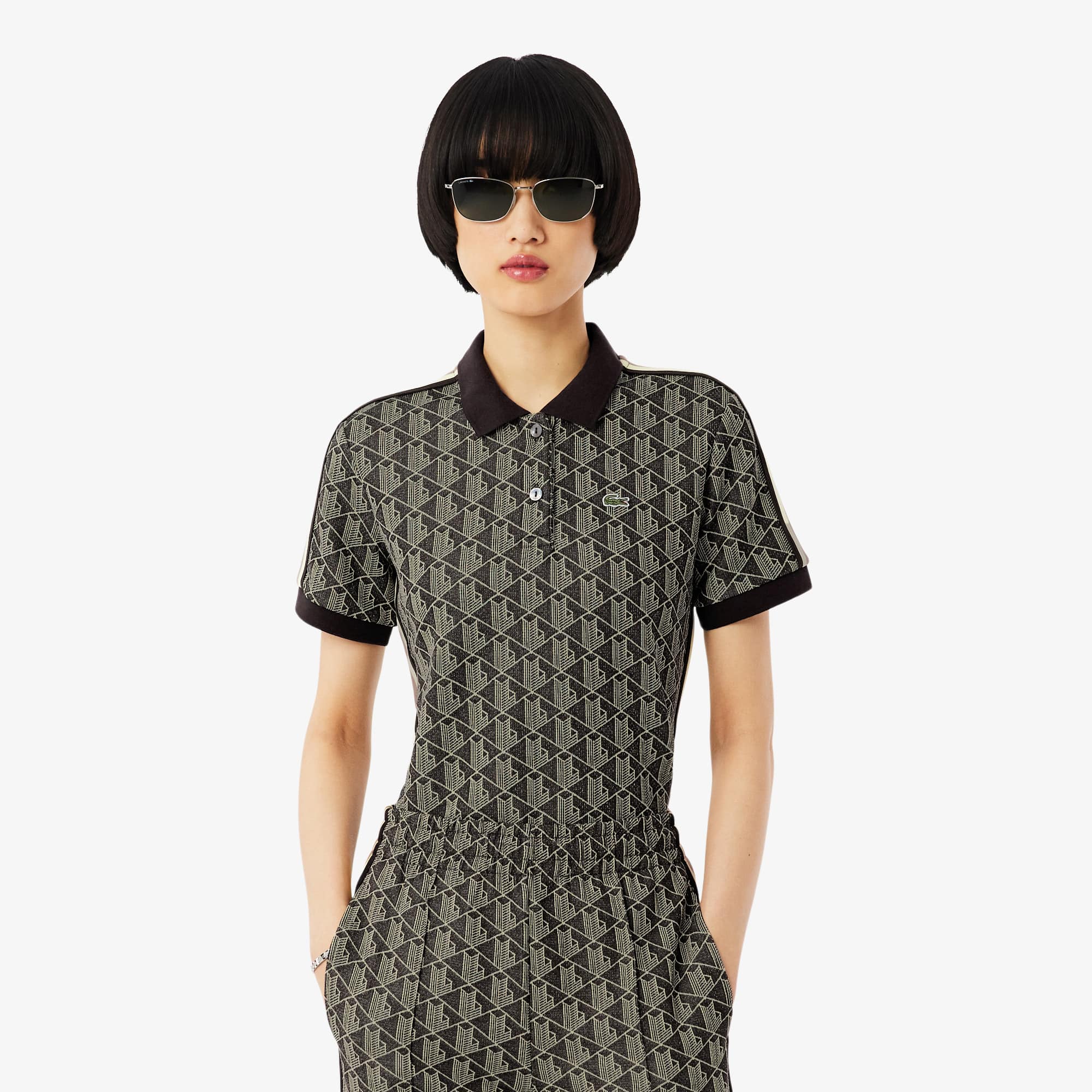 Lacoste Women's Slim Fit Monogram Polo - 40 In Multi