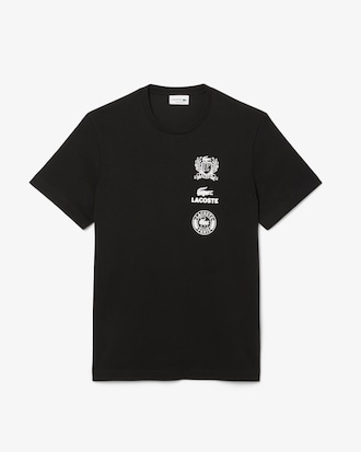 Playera para hombre de corte regular de punto estampado