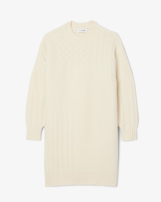 Women's Patchwork Effect Wool Sweater Dress